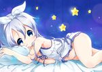  blue_eyes gochuumon_wa_usagi_desu_ka? headband kafuu_chino navel neki_(wakiko) panties underwear white_hair 