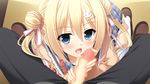  amamiya_shiron amanosora_retrospect blonde_hair blue_eyes breasts censored game_cg glace handjob penis seifuku 