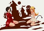  araragi_tsukihi bakemonogatari halloween monogatari_(series) oshino_shinobu toki_kiritsu 