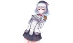  blue_eyes gray_hair hat kantai_collection kashima_(kancolle) twintails uniform waterdog white 