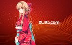  blonde_hair bow dille_blood dlsite.com headband japanese_clothes kimono long_hair red refeia watermark 