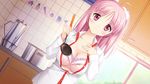  bra game_cg kusunoki_chitose love_of_renai_koutei_of_love! oozora_itsuki pink_eyes pink_hair underwear 