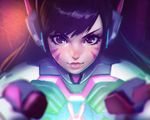  brown_eyes brown_hair cropped d.va ilya_kuvshinov overwatch realistic 