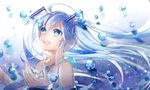  blue blue_eyes blue_hair bubbles hatsune_miku long_hair tg twintails vocaloid yuki_miku 