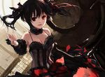  breasts cleavage collar corset cropped date_a_live dress goth-loli swd3e2 tokisaki_kurumi twintails 