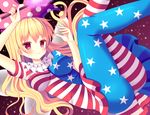  blonde_hair blush breasts clownpiece hat hazakura_satsuki long_hair pantyhose touhou 