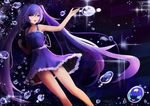  bubbles dark hatsune_miku long_hair purple_eyes purple_hair qingye_ling summer_dress twintails vocaloid 