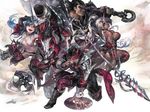  aoin_(omegaboost) breasts cleavage darius dark_skin flat_chest gun horns jinx_(league_of_legends) kennen league_of_legends male nidalee twisted_fate weapon 