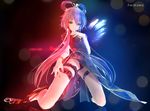  3d awakawayui chinese_clothes garter green_eyes long_hair luo_tianyi panties polychromatic underwear vocaloid vocaloid_china 