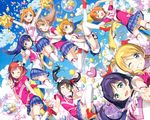  5_nenme_no_houkago ayase_eri cheerleader hoshizora_rin kantoku koizumi_hanayo kousaka_honoka love_live!_school_idol_project minami_kotori nishikino_maki scan skirt sky sonoda_umi thighhighs toujou_nozomi wink yazawa_nico 