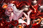  ass barefoot gloves gyworz kantai_collection long_hair northern_ocean_hime red_eyes tentacles 