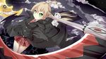  blonde_hair clouds green_eyes maka_albarn moon night pack_er_5 scythe seifuku skirt soul_eater soul_eater_evans tie twintails weapon 