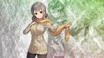  dlsite.com gray_hair original pantyhose paseri red_eyes scarf xi_lily 