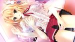  blonde_hair blush breast_grab ecchi_de_hentai!_yakimochi_ojou-sama!! ensemble_(company) fingering game_cg goma_satoshi kurusugawa_alice long_hair seifuku thighhighs wet 