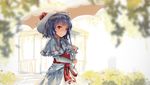  blue_hair newnand red_eyes remilia_scarlet touhou umbrella 