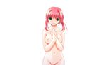  breasts green_eyes nanase_ren navel nipples nude photoshop pink_hair pussy ren_no_koi santa_matsuri white 