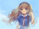  blonde_hair blue blue_eyes headband long_hair lyiet original serena_(meru) watermark 