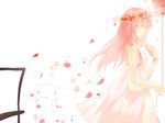  blue_eyes dress flowers just_be_friends_(vocaloid) long_hair megurine_luka pink_hair summer_dress tagme_(artist) vocaloid 