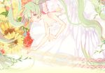  flowers green_hair hatsune_miku long_hair music sketch twintails vocaloid yuzhi 