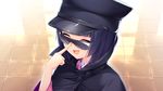  black_hair cape hat japanese_clothes kimono minazuki_shigure nekopara sayori short_hair sunglasses 