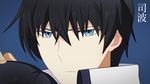  black_hair blue blue_eyes mahouka_koukou_no_rettousei male shiba_miyuki shiba_tatsuya short_hair 