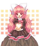  bad_id bad_pixiv_id dress heart long_hair mauve original pink_hair red_eyes ribbon solo 