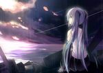  dark hatsune_miku long_hair polychromatic rain tianya_beiming twintails vocaloid water 