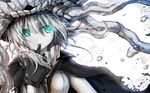  aqua_eyes bodysuit cape gloves headdress kantai_collection mitsuki white_hair wo-class_aircraft_carrier 