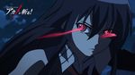  akame akame_ga_kill! black_hair close logo long_hair night red_eyes vector 