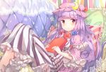 book bow dress hat long_hair patchouli_knowledge purple_eyes purple_hair touhou yukizumi_remon 