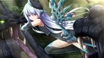  aru_(madou_koukaku) brown_eyes elbow_gloves eushully game_cg gray_hair hat long_hair madou_koukaku tagme_(artist) thighhighs wings 