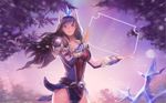  black_hair blue_eyes breasts cleavage hat instant-ip league_of_legends long_hair sivir 