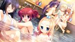  animal_ears bath breasts fang front_wing game_cg group himeguri_taruhi nanaca_mai nipples nude onsen reppuji_kanon towel tsukumo_yuki unazuki_shizuri water yukikoi_melt 
