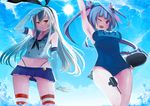  i-19_(kancolle) junp kantai_collection shimakaze_(kancolle) summer 