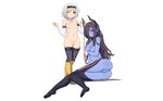  anus breasts demon horns hu_sea nipples photoshop pussy red_eyes summon_night_5 thighhighs uncensored white 