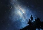  iy_tujiki male original planet scenic silhouette sky stars 