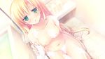  alcot barefoot bath bathtub blonde_hair blush breasts bubbles chibana_ryouka game_cg green_eyes kimi_no_tonari_de_koishiteru! long_hair motomiya_mitsuki navel nipples nude water wet 