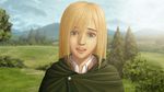  3d blonde_hair blue_eyes christa_renz clouds grass robintheart shingeki_no_kyojin sky tree 