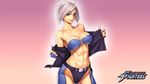  angel_(king_of_fighters) bra breasts cleavage king_of_fighters ogami open_shirt underwear 