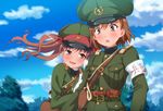  2girls cat_smile hat military misaka_mikoto shirai_kuroko tagme_(artist) to_aru_kagaku_no_railgun to_aru_majutsu_no_index uniform 