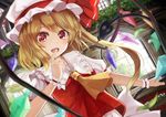  blonde_hair flandre_scarlet hat muireko red_eyes touhou vampire wings wristwear 