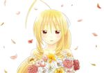  blonde_hair flowers hayate_no_gotoku long_hair mizuki.n petals red_eyes tennos_athena white 