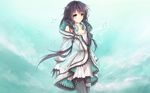  aqua_eyes black_hair braids dress garter gloves headphones long_hair pantyhose utau wsman xia_yu_yao 