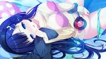  black_hair blue_eyes erect_nipples fingering game_cg giga harvest_overray headphones masturbation nironiro ouno_sumi pajamas panties panty_pull underwear 