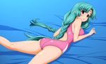  aqua_hair braids canal_volphied long_hair lost_universe purple_eyes sugimura_tomokazu swimsuit wave_ride 