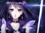  choker purple_eyes purple_hair sailor_moon shino_(syllable) tears tomoe_hotaru 