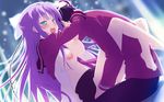  astralair_no_shiroki_towa barefoot blue_eyes blush breasts censored favorite game_cg long_hair mizunose_kotori nipples purple_hair seifuku sex shida_kazuhiro 