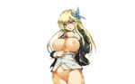  blonde_hair blue_eyes blush boku_wa_tomodachi_ga_sukunai breasts cleavage hisahiko kashiwazaki_sena long_hair nipples no_bra nopan open_shirt photoshop pussy white 