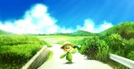  cloud clouds grass hat landscape plant pokemon pokemon_(game) pokemon_gsc ribero scenery scenic sky summer sunflora waving 