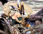  ass blonde_hair brown_eyes monster_hunter thighhighs zi-dabu 